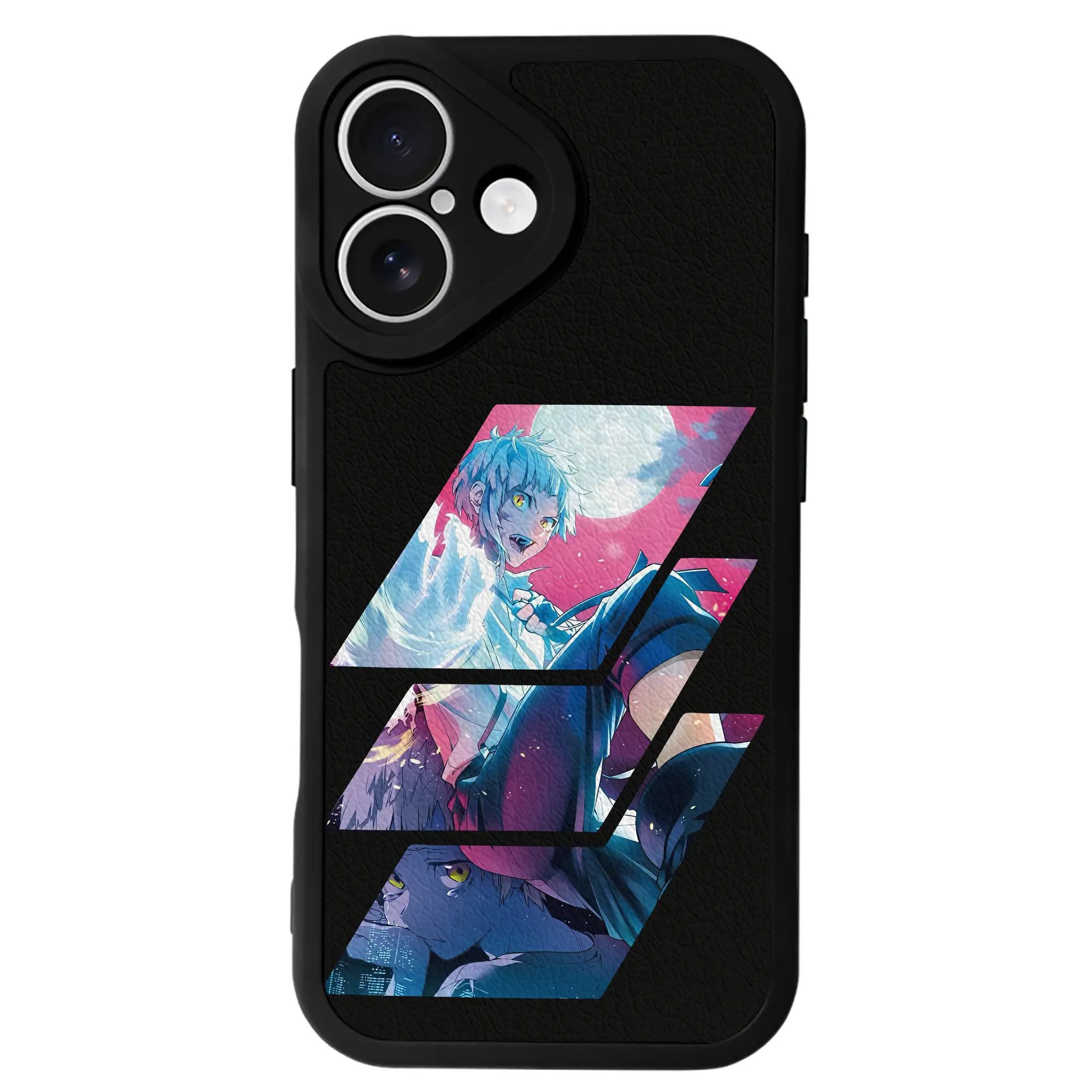 文豪ストレイドッグス グッズ,中島敦 - IPhone 16シリーズ対応 ・ シリコンスマホケース ・ レザー調 ・ 高精度フィット ・ 耐衝撃 ・ ワイヤレス充電対応 ・ 精密カット